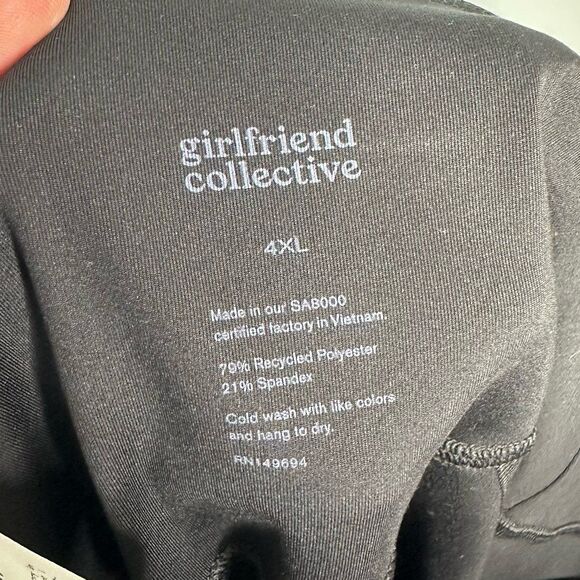 Girlfriend Collective Solid Black Compressive High-Rise Leggings Plus Size 4XL - Picture 7 of 12